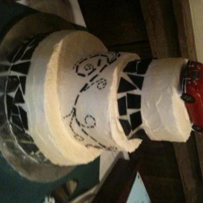 Black And White Mosaic Cake