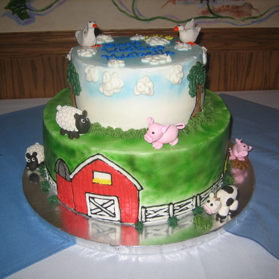 Farm Animal Cake
