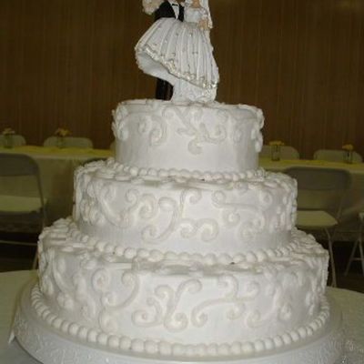 Wedding Cake With Scroll Designs