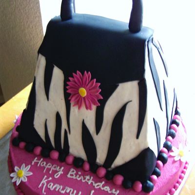 Zebra Purse Cake