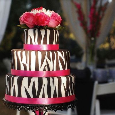 Zebra Print And Hot Pink Wedding