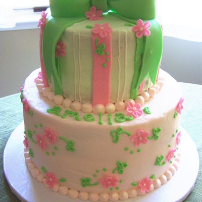 Pink And Green Baby Shower