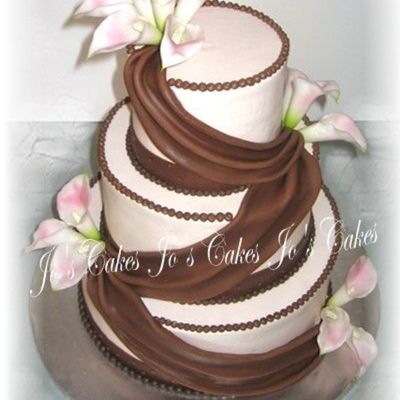 Pink With Brown Swags And Border