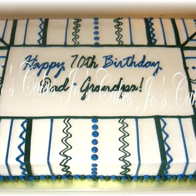 70Th Blue Green Birthday Sheet