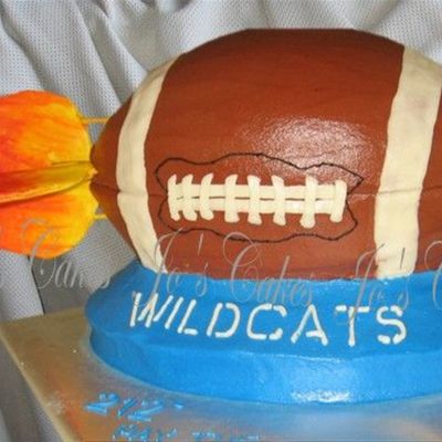 Flaming Football Cake
