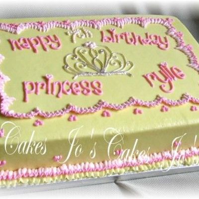 Princess Birthday Sheet Cake