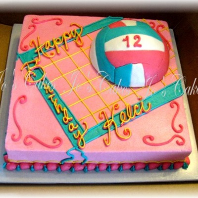 Girly Volleyball Cake