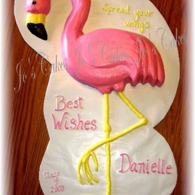 2-D Flamingo Cake