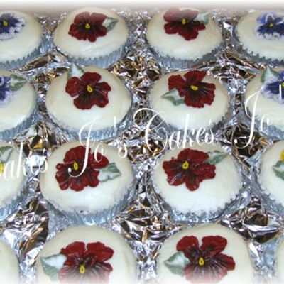 Pansy Cupcakes