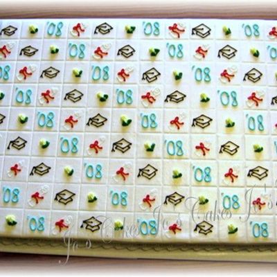 Scored Graduation Sheet Cake