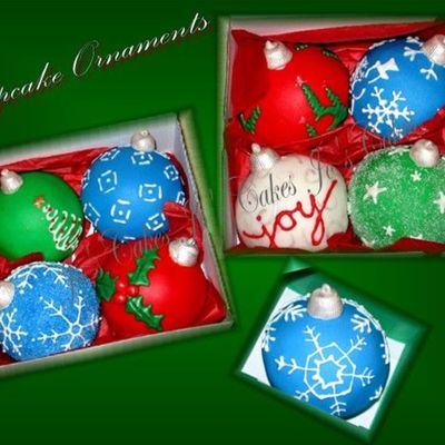 Christmas Ornament Cupcakes