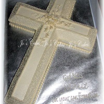 All White Buttercream Cross
