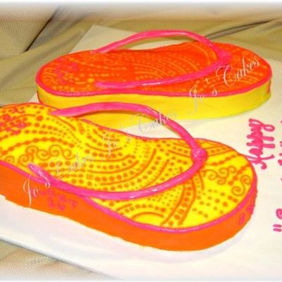 Mismatched Flip Flops Cake
