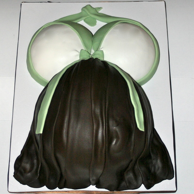 Baby Belly Dress Shower Cake