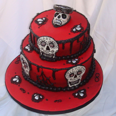Dia De Los Muertos (Day Of The Dead) / Halloween Cake