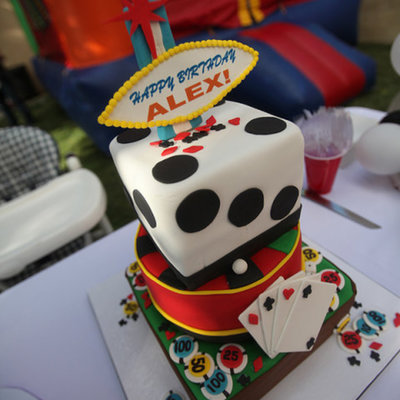 Vegas Style Birthday Cake