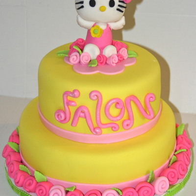 Hello Kitty Birthday Cake With Gp Sculpted Kitty