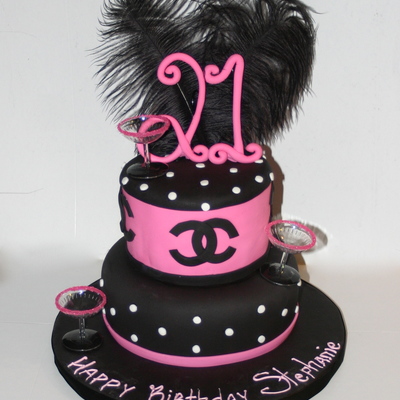 Girlie Girl 21St Birthday Cake