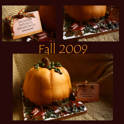 Pumpkin Cake With All Fondant Decorations