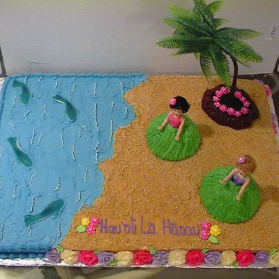 Full Sheet Luau Cake