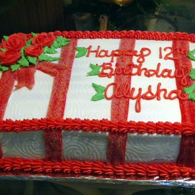 Striped Birthday Cake