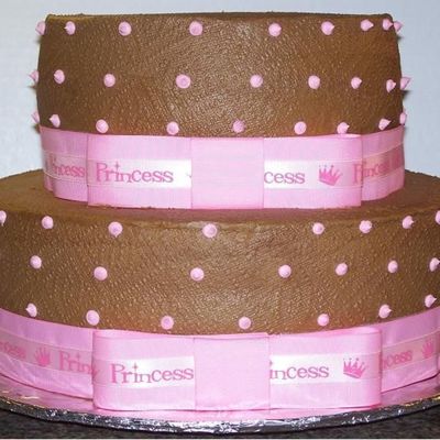 Pink & Brown Princess Cake