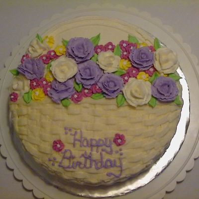 Basket Weave Birthday Cake