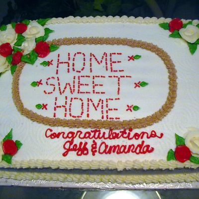 House Warming Stitched Cake