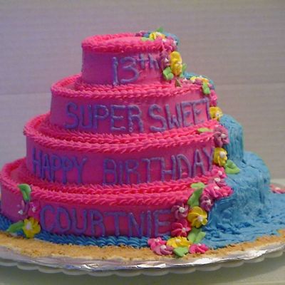 Luau Tier Cake