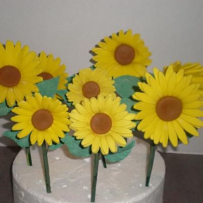 Fondant Sunflowers