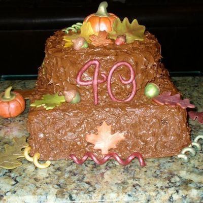 Fall 40Th B-Day Cake