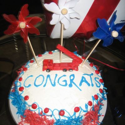 Red, White And Blue Cake