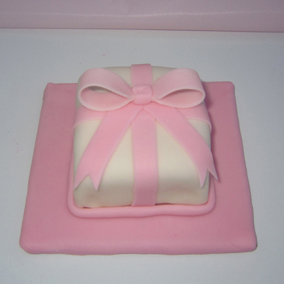 Small Cake - Pink And White