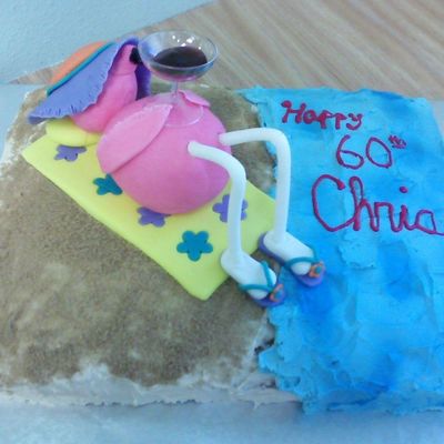 60Th Birday Flamingo Cake