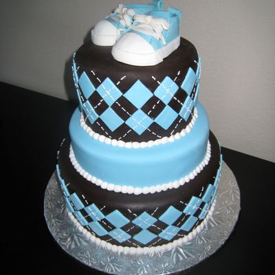 Baby Converse Shower Cake