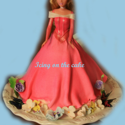 Sleeping Beauty Barbie Cake