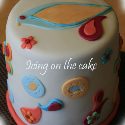 Paisley Baby Shower Cake