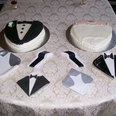 Tuxedo And Bridal Cake