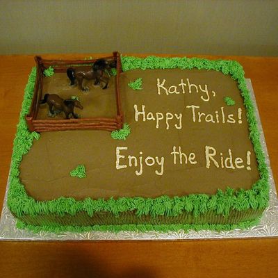 Horse-Themed Cake For Employee