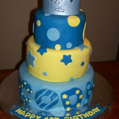 Prince Themed First Birthday Cake