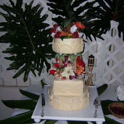 Tropical Wedding Cake
