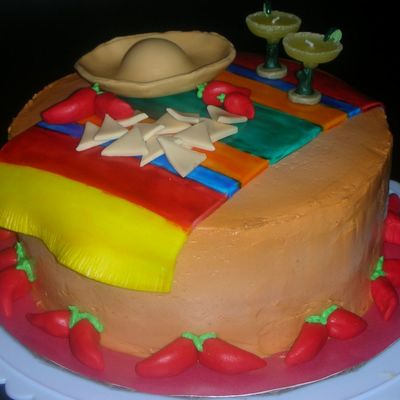 Mexican-Themed Party Cake