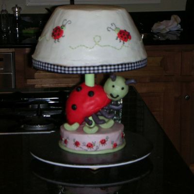 Ladybug Lamp Cake
