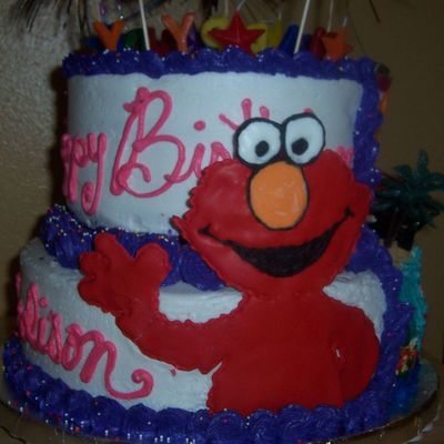 Two Sided Cake- Better Look At Elmo