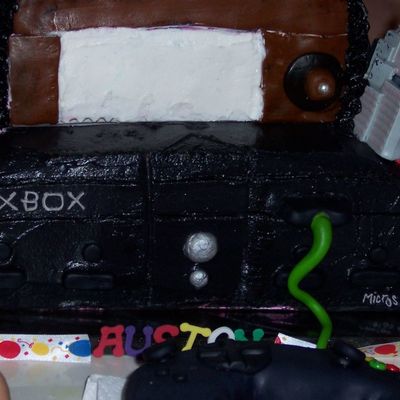 Triangle Cake, Side1- T.v. And Xbox With Controller