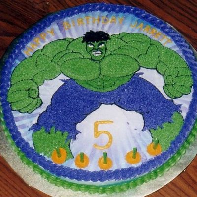 Incredible Hulk Birthday Cake