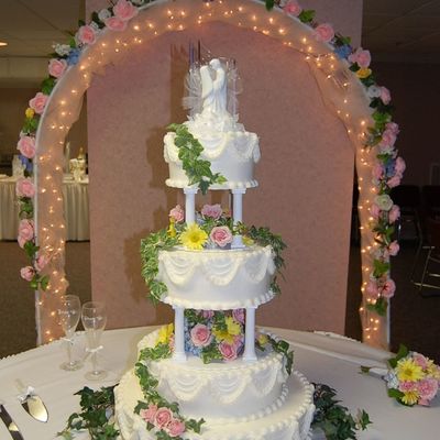 Fresh Flower Wedding Cake
