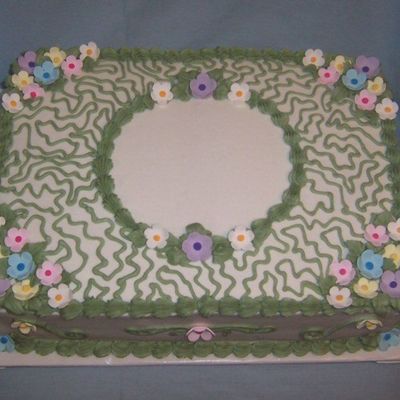 Floral Sheet Cake