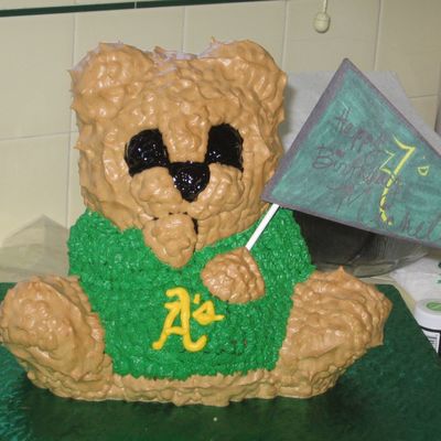 Oakland A's 3-D Teddy