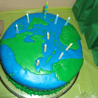 Earth Day Birthday Cake